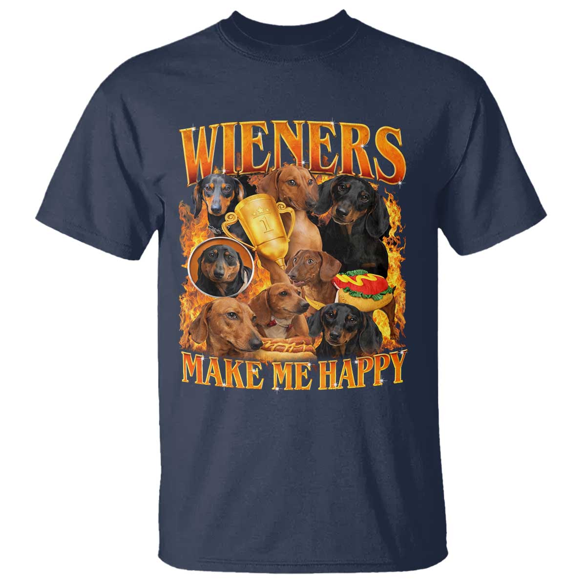 Funny Wiener Dog T Shirt Vintage Bootleg Gift For Dachshund Lover - Wonder Print Shop