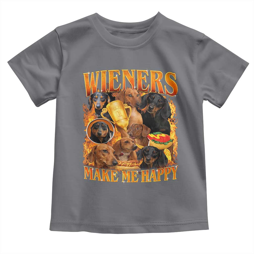 Funny Wiener Dog Toddler T Shirt Vintage Bootleg Gift For Dachshund Lover - Wonder Print Shop
