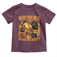 Funny Wiener Dog Toddler T Shirt Vintage Bootleg Gift For Dachshund Lover - Wonder Print Shop