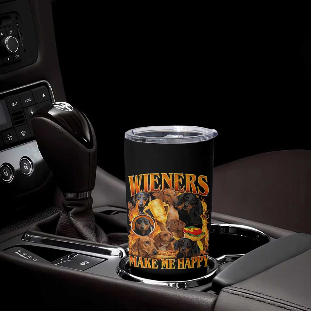 Funny Wiener Dog Tumbler Cup Vintage Bootleg Gift For Dachshund Lover - Wonder Print Shop