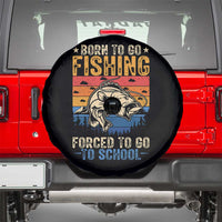 Born to Go Fishing Forced School Spare Tire Cover Funny Fishing Fisherman Kids Boys - Wonder Print Shop