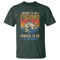 Born to Go Fishing Forced School T Shirt Funny Fishing Fisherman Kids Boys - Wonder Print Shop