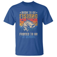 Born to Go Fishing Forced School T Shirt Funny Fishing Fisherman Kids Boys - Wonder Print Shop