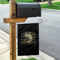 Camo Bass Fishing Garden Flag Patriotic US Flag Fisherman - Wonder Print Shop