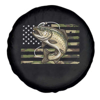 Camo Bass Fishing Spare Tire Cover Patriotic US Flag Fisherman - Wonder Print Shop