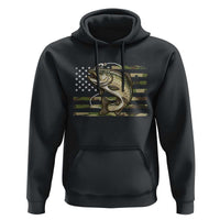 Camo Bass Fishing Hoodie Patriotic US Flag Fisherman - Wonder Print Shop