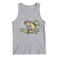 Camo Bass Fishing Tank Top Patriotic US Flag Fisherman - Wonder Print Shop