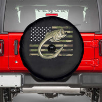 Camo Fish Hook Fishing Spare Tire Cover Patriotic US Flag Fisherman Camouflage Bass Fishing - Wonder Print Shop
