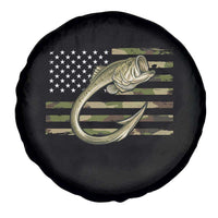 Camo Fish Hook Fishing Spare Tire Cover Patriotic US Flag Fisherman Camouflage Bass Fishing - Wonder Print Shop