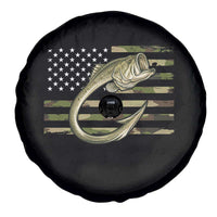 Camo Fish Hook Fishing Spare Tire Cover Patriotic US Flag Fisherman Camouflage Bass Fishing - Wonder Print Shop