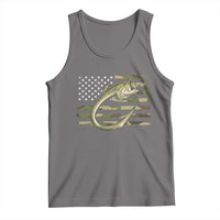 Camo Fish Hook Fishing Tank Top Patriotic US Flag Fisherman Camouflage Bass Fishing - Wonder Print Shop
