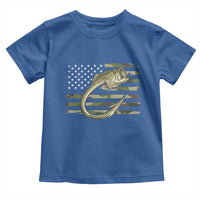 Camo Fish Hook Fishing Toddler T Shirt Patriotic US Flag Fisherman Camouflage Bass Fishing - Wonder Print Shop