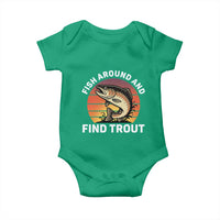 Fish Around and Find Trout Baby Onesie Fish Men's Funny Fishing Gifts Fathers Day