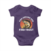 Fish Around and Find Trout Baby Onesie Fish Men's Funny Fishing Gifts Fathers Day