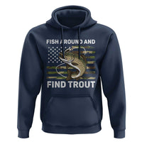 Fish Around and Find Trout Hoodie Camo Bass Fishing Meme US Flag Punny Pun Dad - Wonder Print Shop