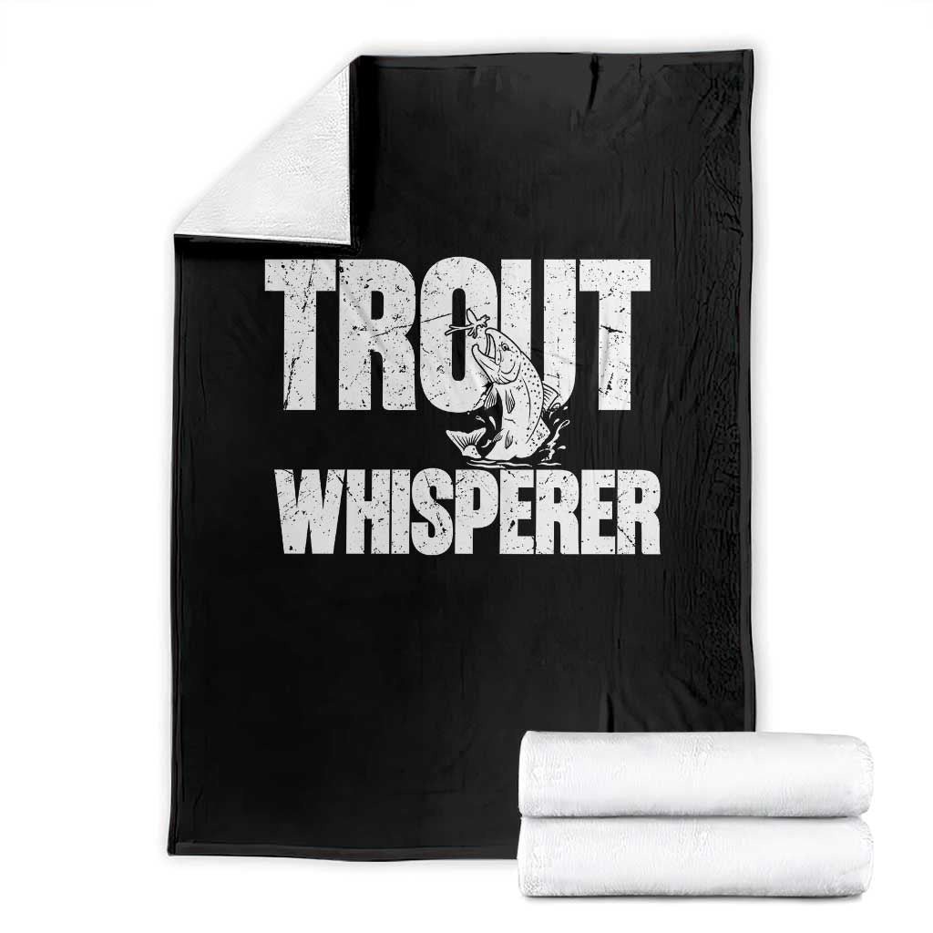 Trout Fishing Throw Blanket Funny Fishing Fisherman Trout Whisperer Gift - Wonder Print Shop