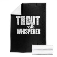 Trout Fishing Throw Blanket Funny Fishing Fisherman Trout Whisperer Gift - Wonder Print Shop