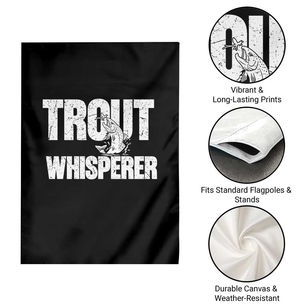 Trout Fishing Garden Flag Funny Fishing Fisherman Trout Whisperer Gift - Wonder Print Shop
