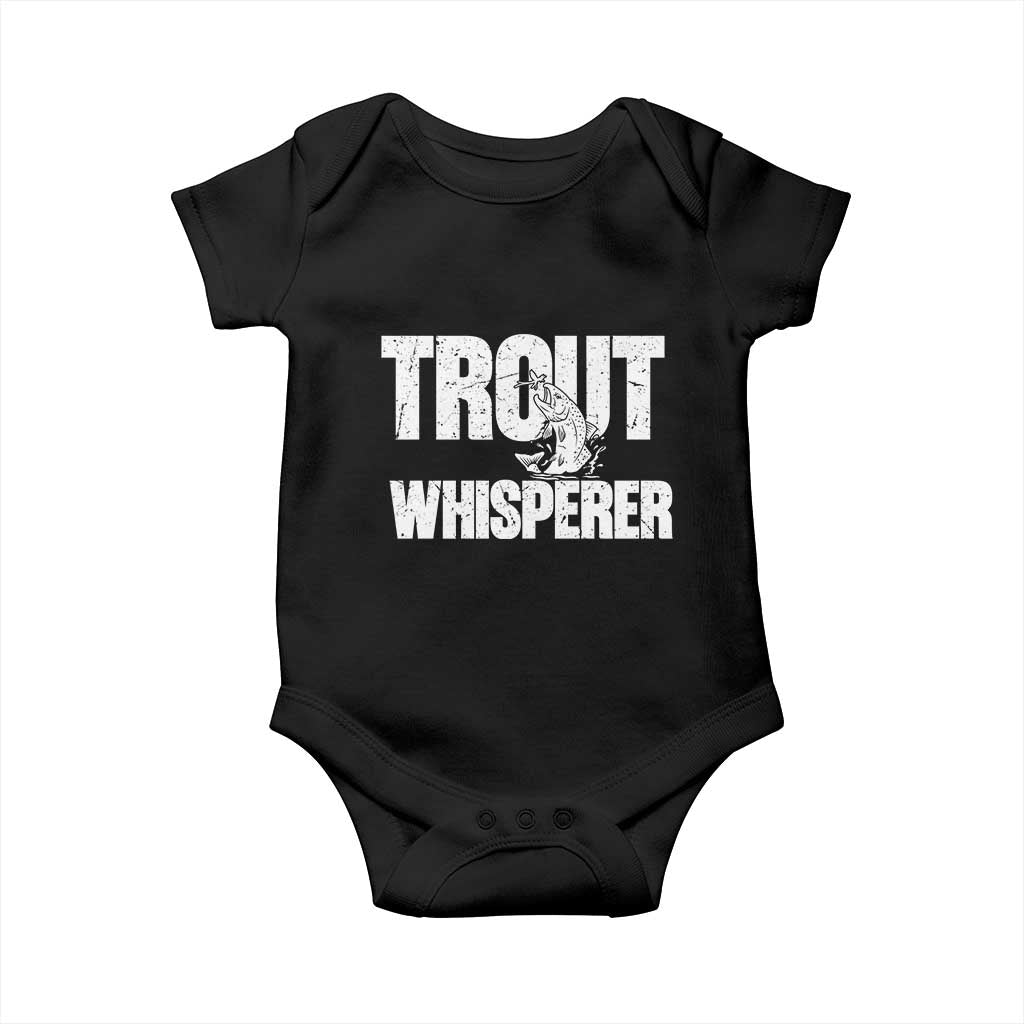 Trout Fishing Baby Onesie Funny Fishing Fisherman Trout Whisperer Gift - Wonder Print Shop