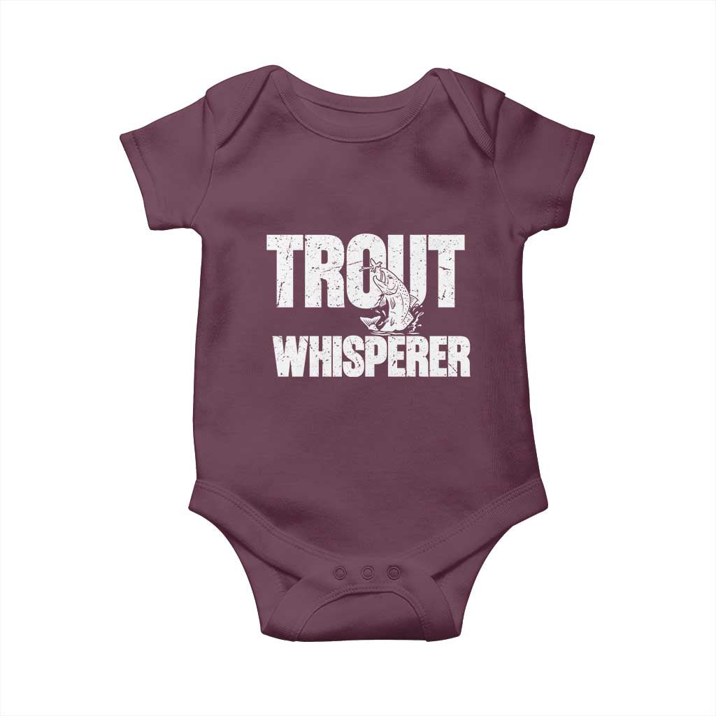 Trout Fishing Baby Onesie Funny Fishing Fisherman Trout Whisperer Gift - Wonder Print Shop