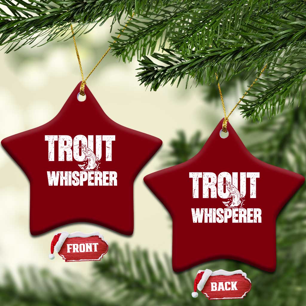 Trout Fishing Ceramic Ornament Funny Fishing Fisherman Trout Whisperer Gift - Wonder Print Shop