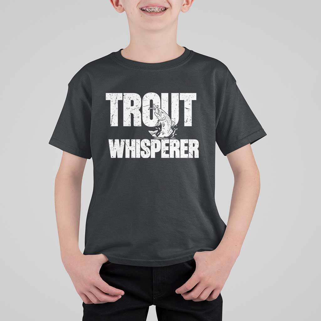 Trout Fishing T Shirt For Kid Funny Fishing Fisherman Trout Whisperer Gift - Wonder Print Shop
