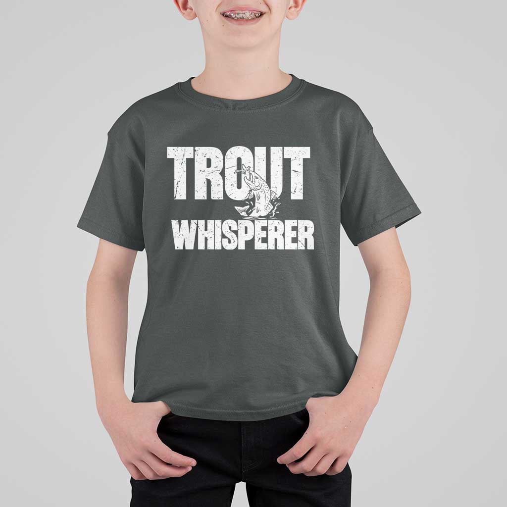 Trout Fishing T Shirt For Kid Funny Fishing Fisherman Trout Whisperer Gift - Wonder Print Shop