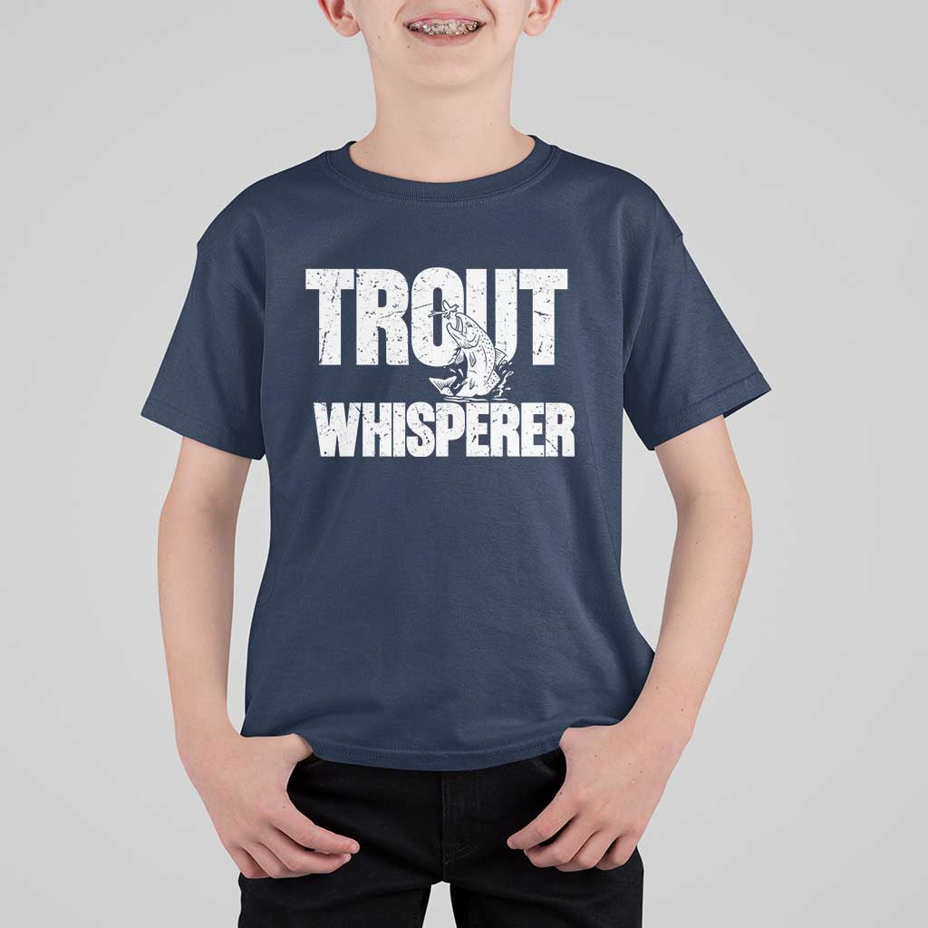 Trout Fishing T Shirt For Kid Funny Fishing Fisherman Trout Whisperer Gift - Wonder Print Shop