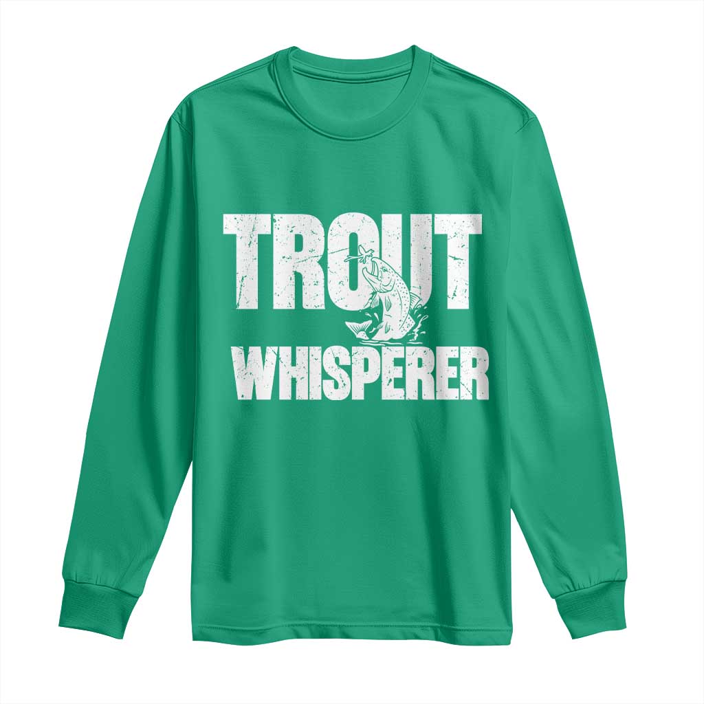 Trout Fishing Long Sleeve Shirt Funny Fishing Fisherman Trout Whisperer Gift - Wonder Print Shop