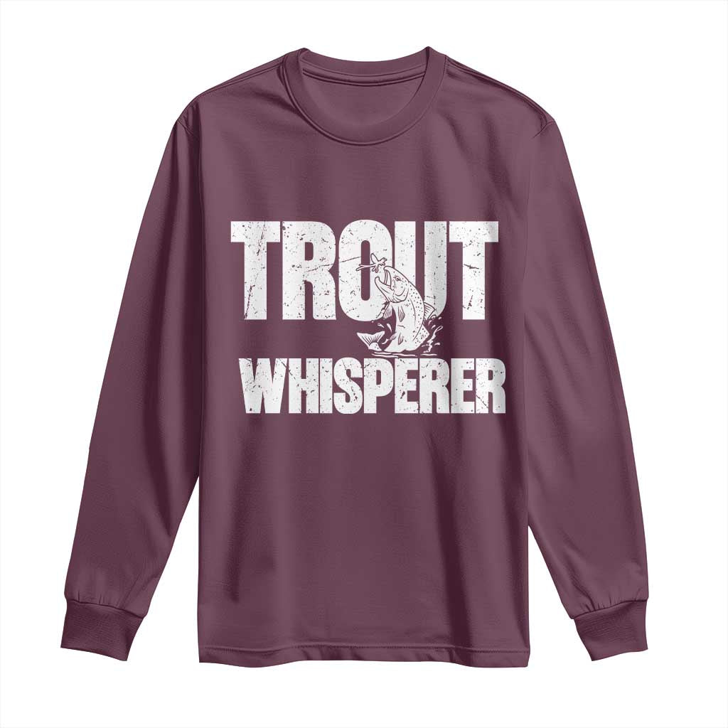 Trout Fishing Long Sleeve Shirt Funny Fishing Fisherman Trout Whisperer Gift - Wonder Print Shop