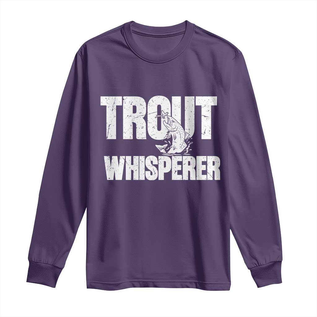Trout Fishing Long Sleeve Shirt Funny Fishing Fisherman Trout Whisperer Gift - Wonder Print Shop