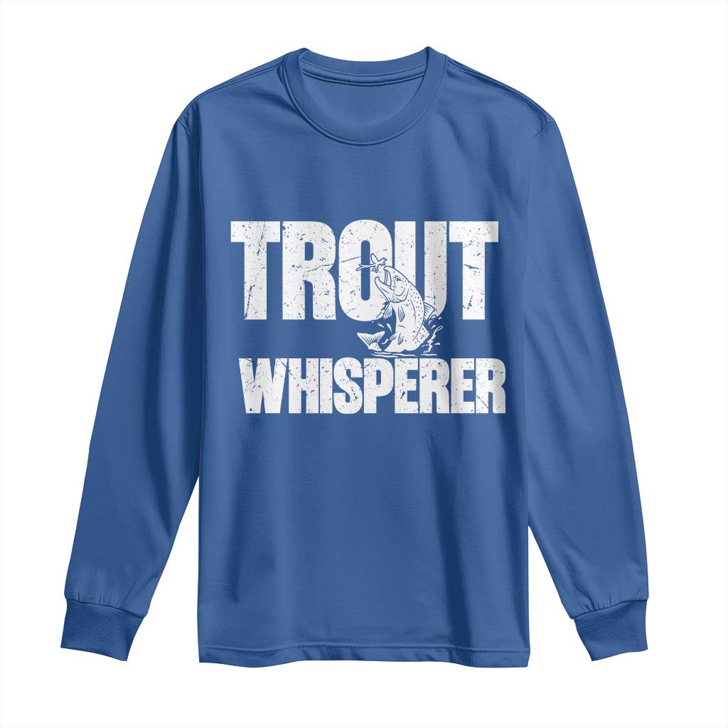 Trout Fishing Long Sleeve Shirt Funny Fishing Fisherman Trout Whisperer Gift - Wonder Print Shop