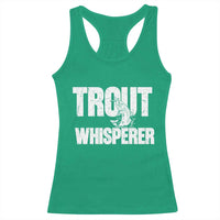 Trout Fishing Racerback Tank Top Funny Fishing Fisherman Trout Whisperer Gift - Wonder Print Shop