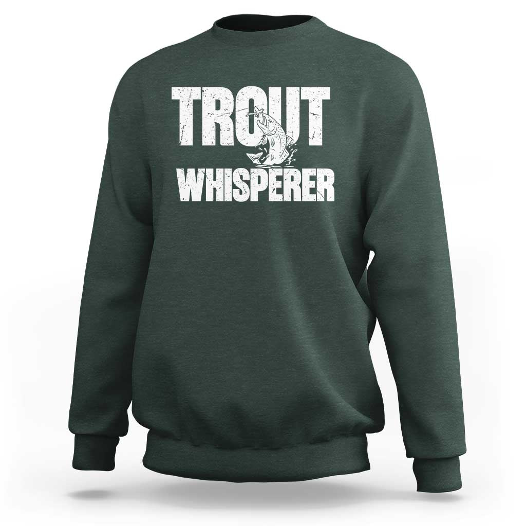 Trout Fishing Sweatshirt Funny Fishing Fisherman Trout Whisperer Gift - Wonder Print Shop