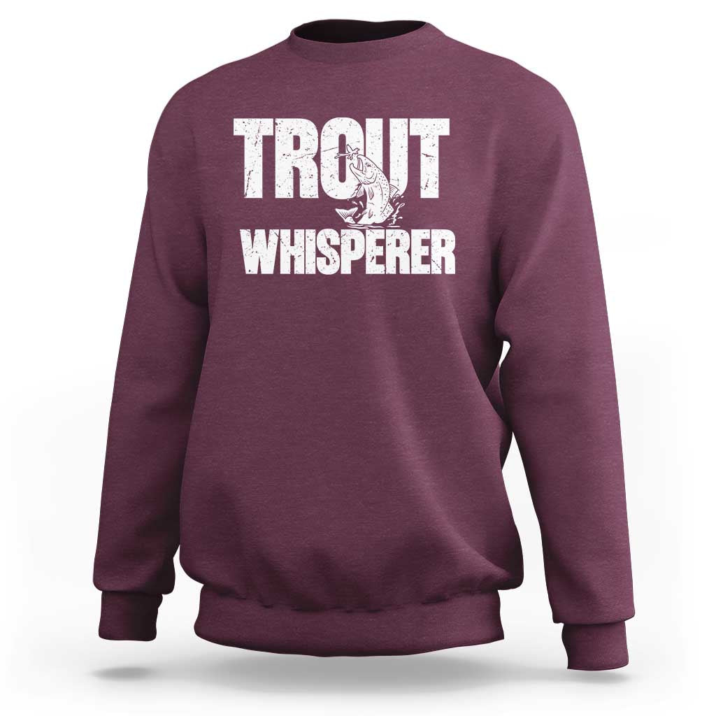 Trout Fishing Sweatshirt Funny Fishing Fisherman Trout Whisperer Gift - Wonder Print Shop