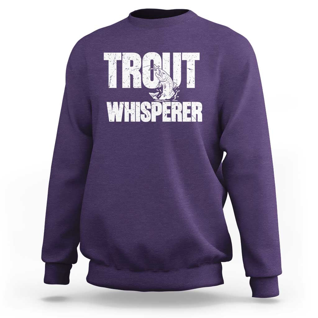 Trout Fishing Sweatshirt Funny Fishing Fisherman Trout Whisperer Gift - Wonder Print Shop