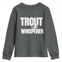 Trout Fishing Youth Sweatshirt Funny Fishing Fisherman Trout Whisperer Gift - Wonder Print Shop