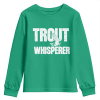 Trout Fishing Youth Sweatshirt Funny Fishing Fisherman Trout Whisperer Gift - Wonder Print Shop