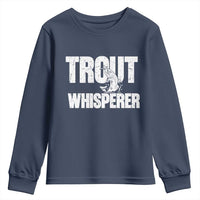 Trout Fishing Youth Sweatshirt Funny Fishing Fisherman Trout Whisperer Gift - Wonder Print Shop