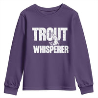 Trout Fishing Youth Sweatshirt Funny Fishing Fisherman Trout Whisperer Gift - Wonder Print Shop