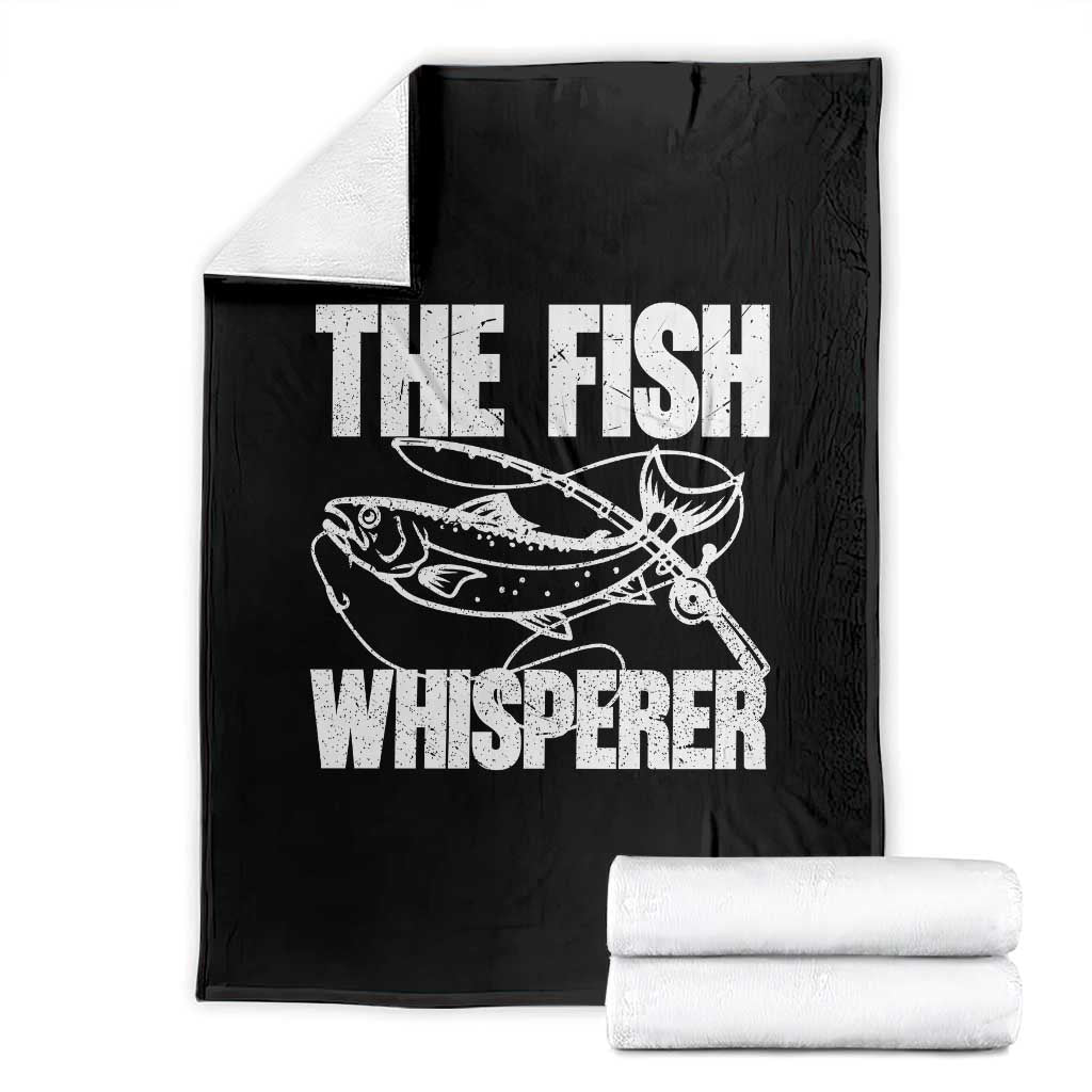 Funny Fishing Throw Blanket The Fish Whisperer Lake Life Gift For Fishermen Dads - Wonder Print Shop
