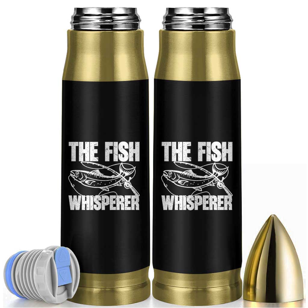 Funny Fishing Bullet Tumbler The Fish Whisperer Lake Life Gift For Fishermen Dads - Wonder Print Shop