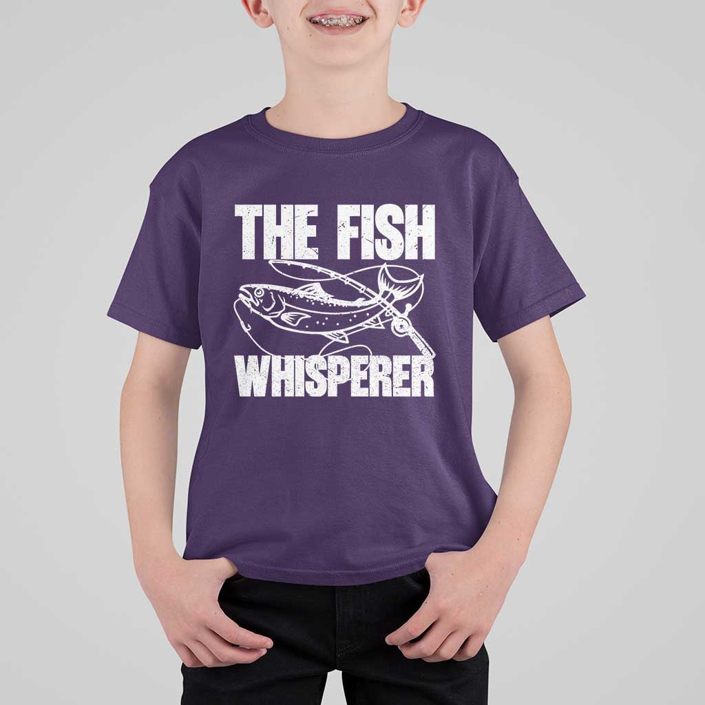 Funny Fishing T Shirt For Kid The Fish Whisperer Lake Life Gift For Fishermen Dads - Wonder Print Shop