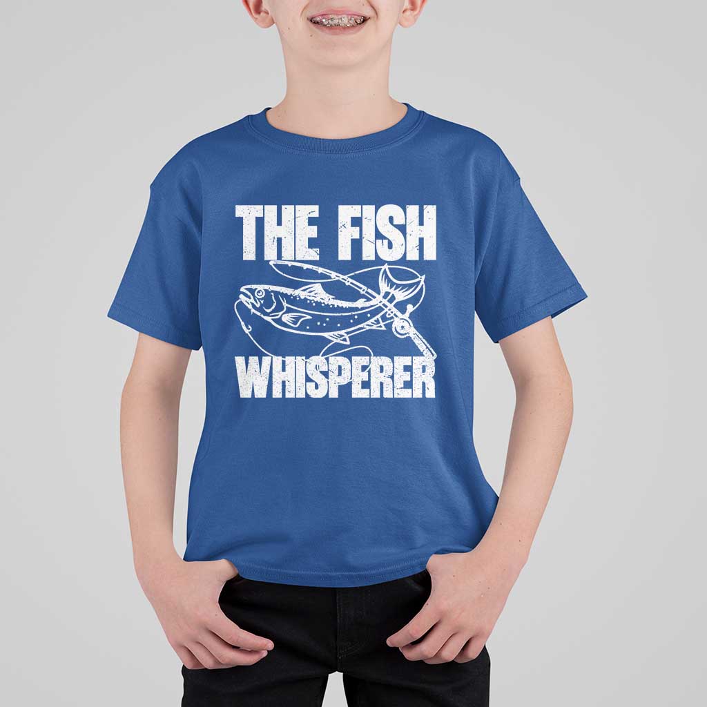 Funny Fishing T Shirt For Kid The Fish Whisperer Lake Life Gift For Fishermen Dads - Wonder Print Shop