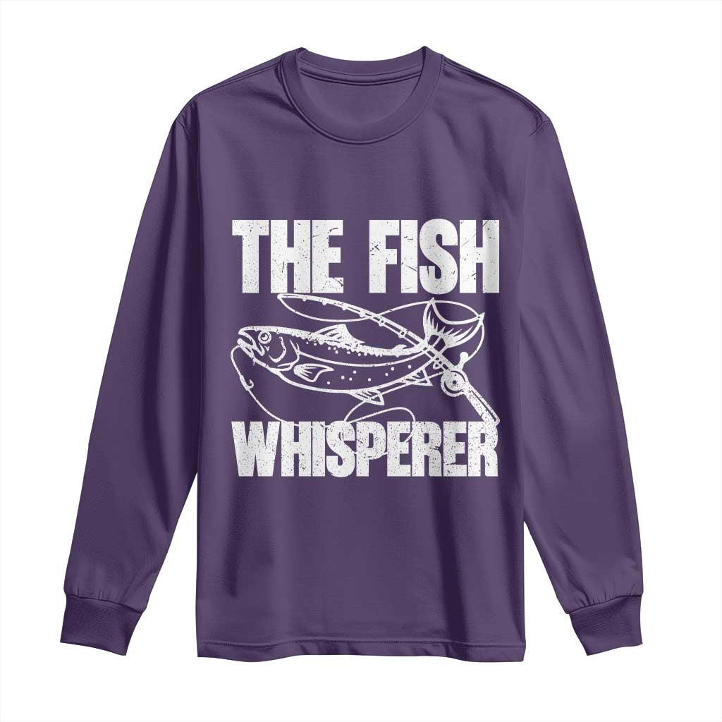 Funny Fishing Long Sleeve Shirt The Fish Whisperer Lake Life Gift For Fishermen Dads - Wonder Print Shop