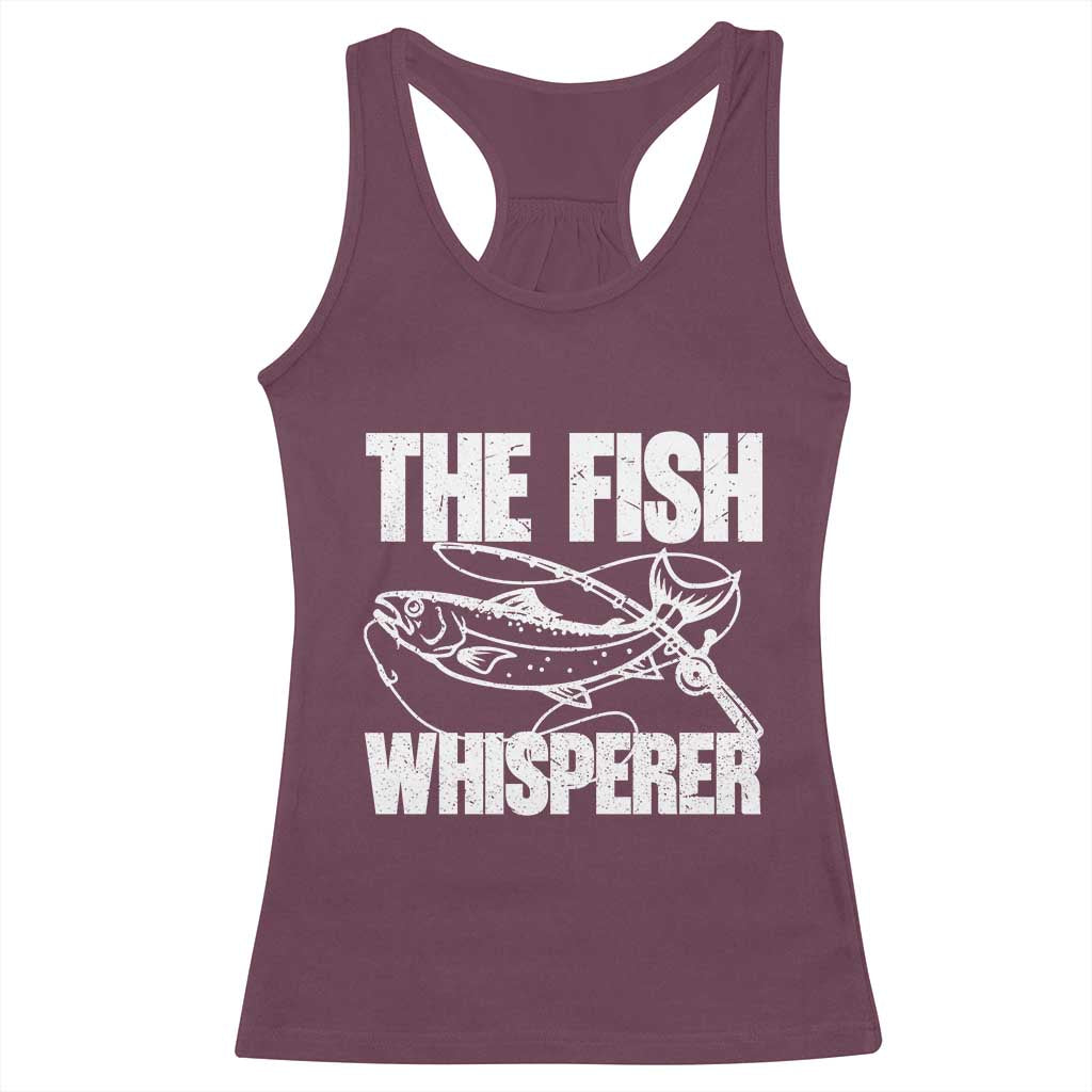 Funny Fishing Racerback Tank Top The Fish Whisperer Lake Life Gift For Fishermen Dads - Wonder Print Shop