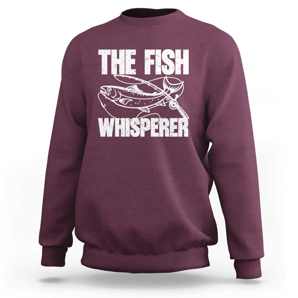 Funny Fishing Sweatshirt The Fish Whisperer Lake Life Gift For Fishermen Dads - Wonder Print Shop