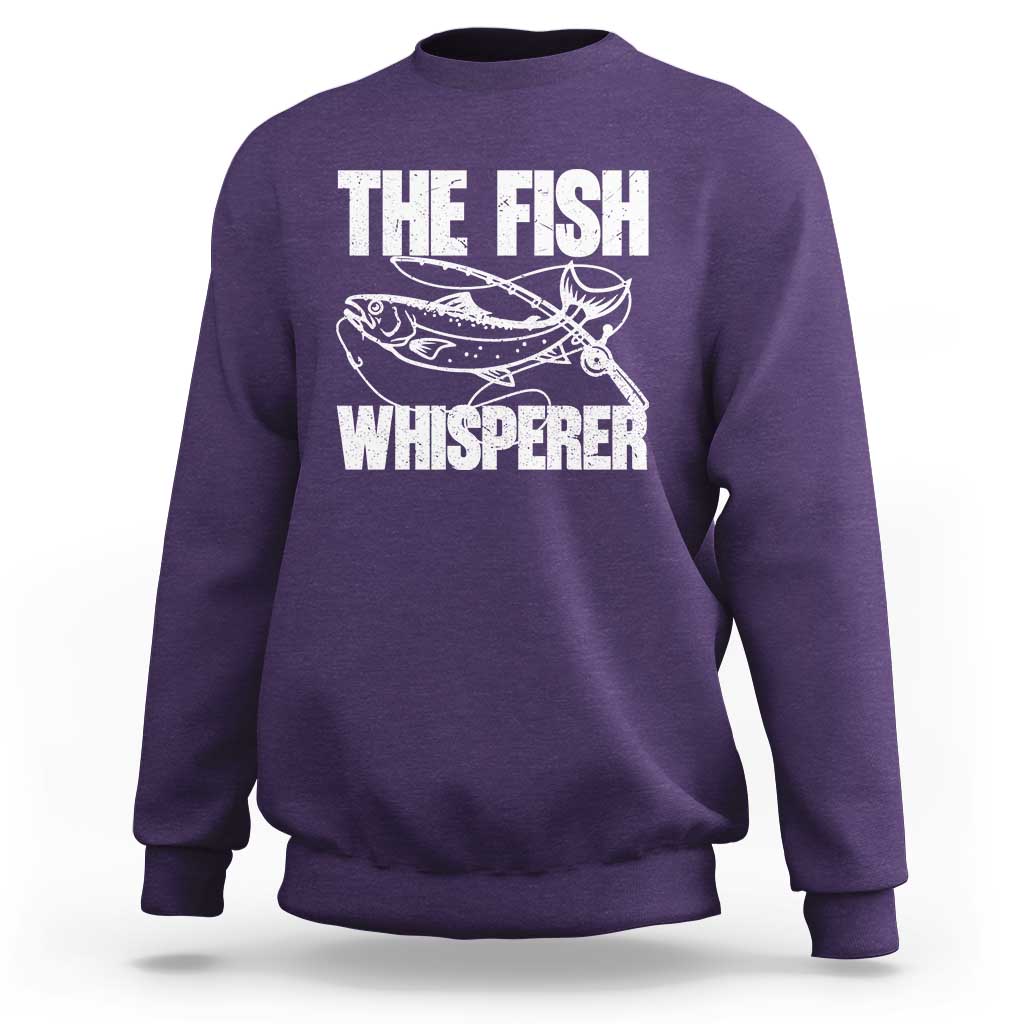 Funny Fishing Sweatshirt The Fish Whisperer Lake Life Gift For Fishermen Dads - Wonder Print Shop