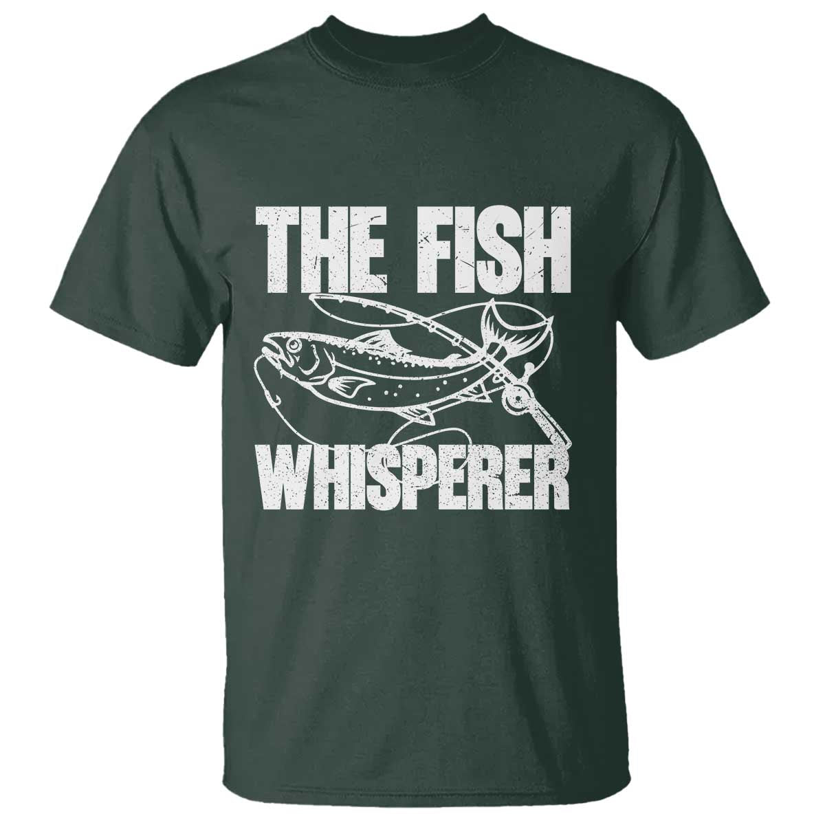 Funny Fishing T Shirt The Fish Whisperer Lake Life Gift For Fishermen Dads - Wonder Print Shop