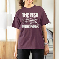 Funny Fishing T Shirt For Women The Fish Whisperer Lake Life Gift For Fishermen Dads - Wonder Print Shop